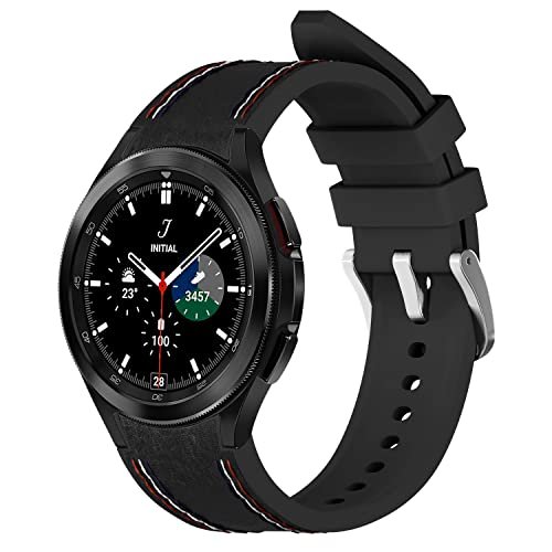 LDFAS Compatible for Samsung Galaxy Watch 5 Pro 45mm/4 Classic 42mm 46mm  Bands, No Gaps 20mm Stainless Steel Metal Watch Strap Compatible for  Samsung Galaxy Watch 5/4 40mm/44mm Band, Black : 