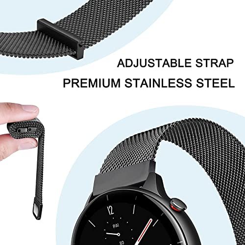 Otopo Galaxy Watch 6/5/4 Band 44mm 40mm,Watch 4/6 Classic Bands 47mm 46mm 43mm 42mm,Watch 5 Pro Bands, 20mm Metal Mesh Stainless Steel Replacement