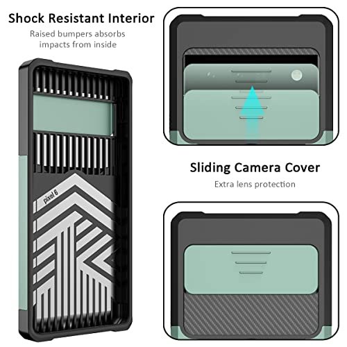 Pixel 7A Case Military Drop Resistant with Kickstand and Slide