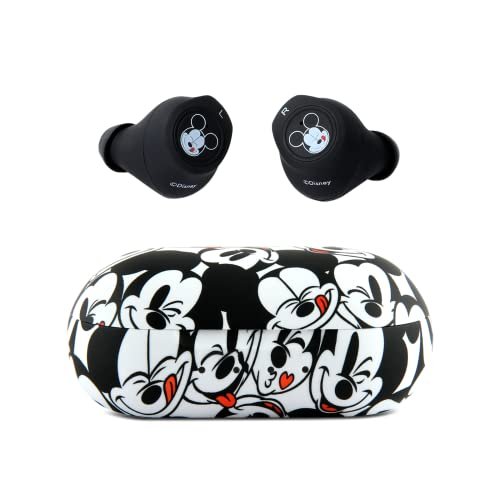 Disney Mickey Mouse Bluetooth Earbuds with Charging Case- Bluetooth Wireless Headset with Built-In Mic and 30 Hours of Playtime- Disneyland