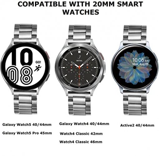 Samsung Galaxy Watch 5/6 Band 40mm 44mm Silver Galaxy Watch 5 Pro
