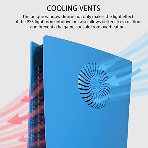 Faceplate with RGB Light Strip for PS5 and Dust Filter for Cooling Vents  DOBEWINGDELOU 400+ Effects LED Light Ring Console Cover for Disc Edition  DIY