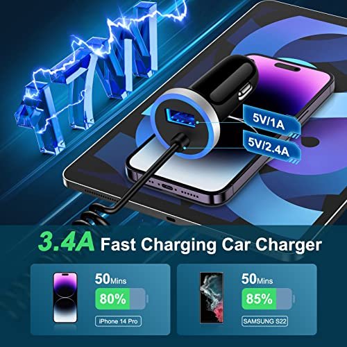 S23 Fast Charger for Samsung Galaxy S23 Ultra/S23+/S23/S22/S21/S20,USB C  Car Charger for Galaxy A14/A13 5G/A53/Z Fold4/Fold3/Flip4/3,Quick Charger