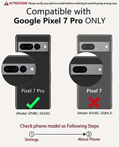 Pixel 7A Case Military Drop Resistant with Kickstand and Slide