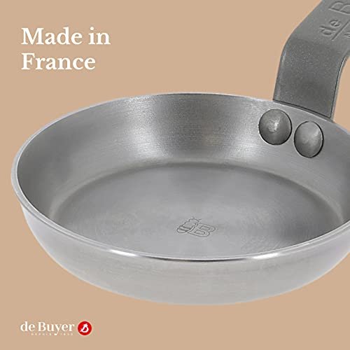 de Buyer MINERAL B Carbon Steel Egg & Pancake Pan - Naturally Nonstick -  Made in France
