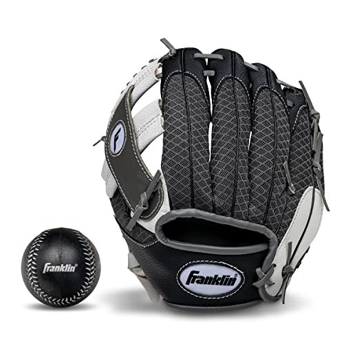  Franklin Sports Kids Baseball Gloves - Meshtek Child's Teeball  Glove + Ball Set - Boys + Girls Teeball Mitt Set - Left Hand Throw - 9.5 -  Black/Gold : Sports & Outdoors