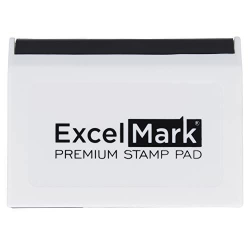 ExcelMark Ink Pad for Rubber Stamps 2-1/8 by 3-1/4 - Black