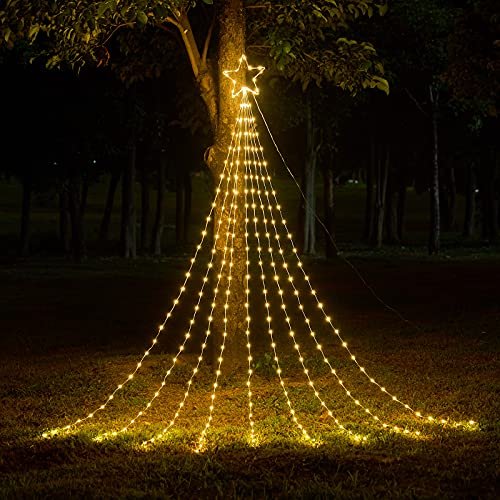 Christmas Decoration Outdoor Star Lights, 352Led Waterfall Christmas T —  CHIMIYA