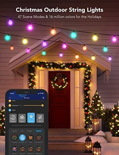 Govee RGBIC Warm White Smart Outdoor String Lights - Govee