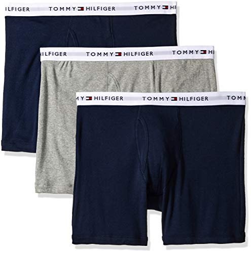 Tommy Hilfiger men's Multipack Cotton Classics Boxer Briefs underwear,  Black Navy Grey, Medium US - Imported Products from USA - iBhejo