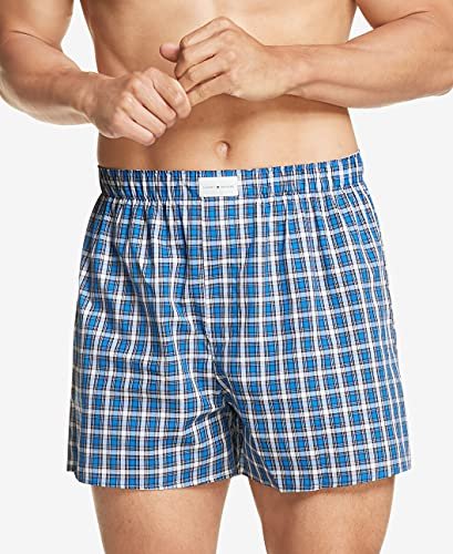 Tommy Hilfiger Men'S Underwear Cotton Classics Multipack Woven Boxers,  Paris Blue, Xl - Imported Products from USA - iBhejo