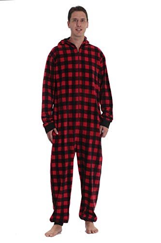 followme Family Pajamas Buffalo Plaid Microfleece Mens Adult