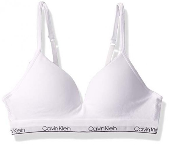 Calvin Klein Girls' Big Seamless Hybrid Bra, Classic White, 36A - Imported  Products from USA - iBhejo
