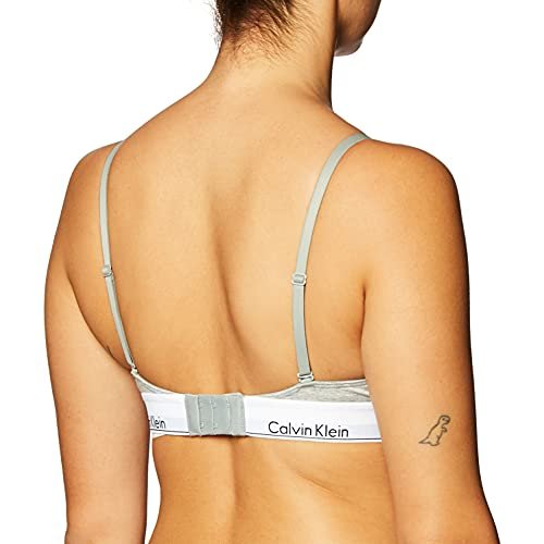 Calvin Klein Women's MODERN COTTON TRIANGLE BRA , -grey heather, S -  Imported Products from USA - iBhejo