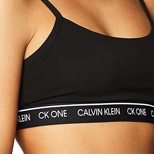 Calvin Klein Women's Ck One Cotton Unlined Bralette, Black, M