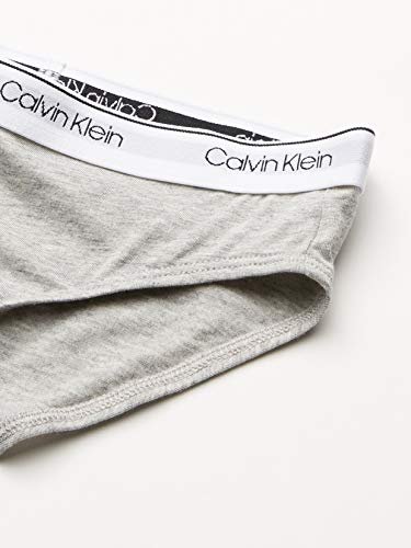 Calvin Klein Women's Modern Cotton Bikini, Grey Heather, Large 