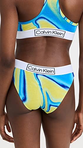 Calvin Klein Women's Reimagined Heritage Pride Cotton Bikini, Iridescent  Print_Citrina, Large - Imported Products from USA - iBhejo