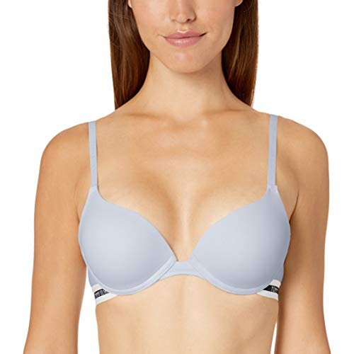 Tommy Hilfiger Women'S Basic Comfort Push Up Underwire With Strappy Back Bra,  Xenon Blue, 34D - Imported Products from USA - iBhejo