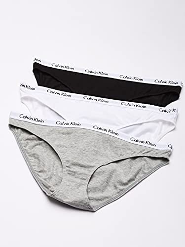 Calvin Klein Underwear Women's Signature Thong 5 Pack, Black/White/Grey,  Large