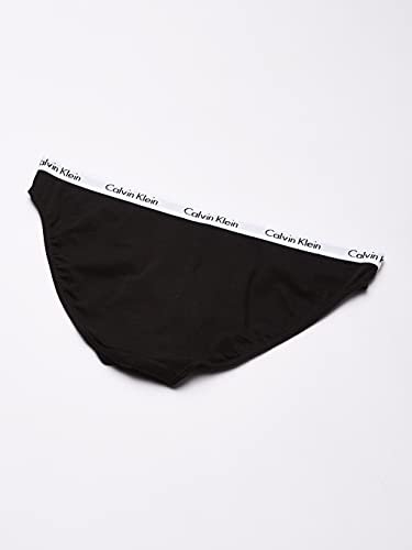 Calvin Klein Women's Signature Cotton 5 Pack Thong, Black/Black