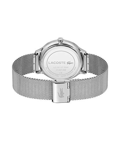 Lacoste men's silver discount stainless steel bracelet watch