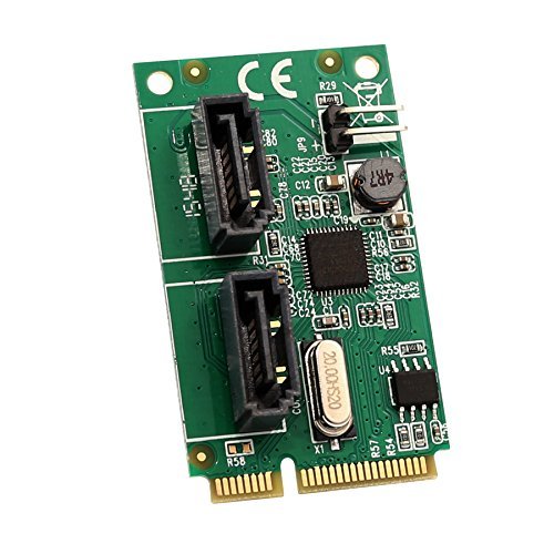 2 Port Mini PCIe to SATA III Controller Card AsMedia ASM1061 Chipset ...