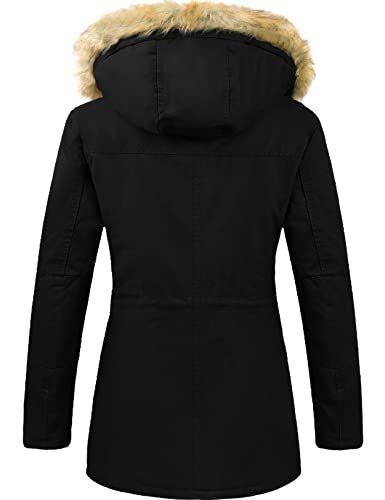  Uoiuxc Women's Warm Winter Coat Hooded Fleece Lined