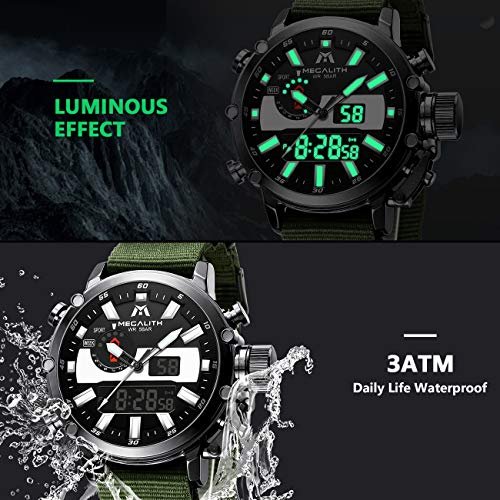 MEGALITH Mens Sports Watches Black Military Digital Gents Watch Unique &  Leather Chronograph Waterproof Wrist Attractive Design (Silicone Belt)  (1-Black) : Amazon.in: Fashion