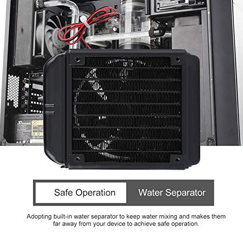 Computer Water Cooling Radiator Fan, Aluminium 90mm 8 Tubes Thread CPU
