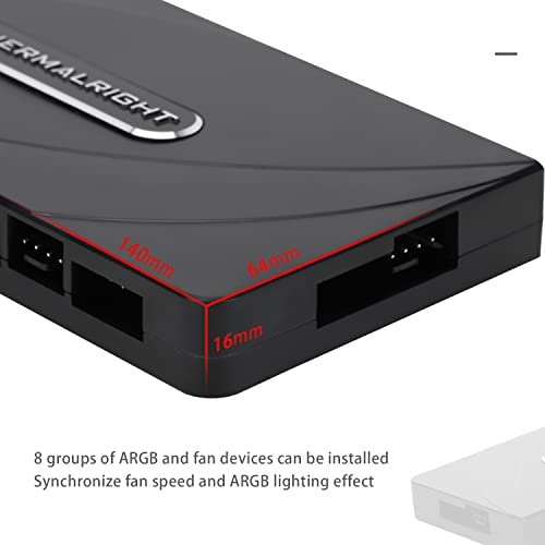 Thermalright Fan Hub X4 - Controller Per 4 Ventole PWM, Alimentazione SATA, Gestione Cavi PC - Foto 11