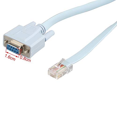 Futheda DB9 to RJ45 Console Cable RJ45 to RS232 DB9 9-Pin Serial Port ...