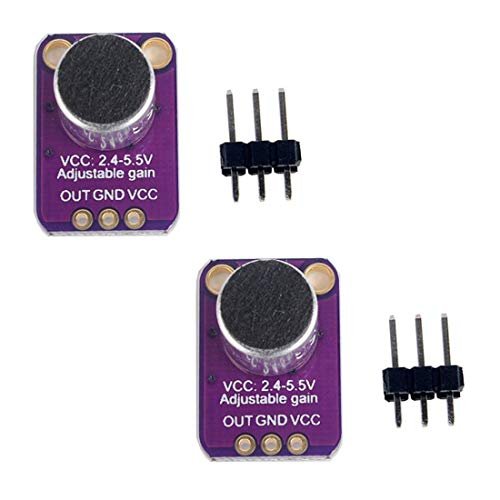HiLetgo 2pcs Electret Microphone Amplifier MAX4466 Module Adjustable ...