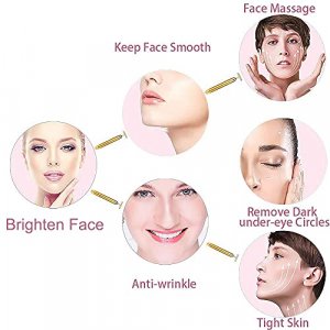 Face Massager Roller Golden 3D Roller Electric Facial Roller and T Shape Facial Roller Massager Kit