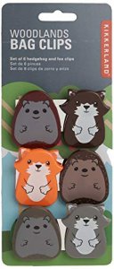 Kikkerland Woodlands Bag Clip, Set of 6