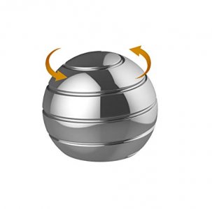 Apqdw Kinetic Desk Toys for Office for Adults, 1.54'' Kinetic Spinning Fidget Spinner Toys for Anxiety ADHD, Desktop Optical Illusion Toys (39MM, Sil