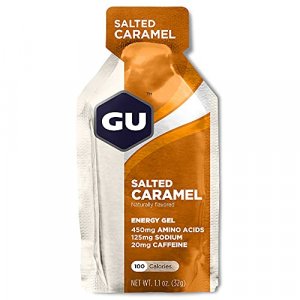 GU Energy Original Sports Nutrition Energy Gel, 8-Count, Salted Caramel