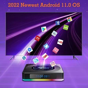 X96 X4 Android TV Box 11.0, Android 11 TV Box with Amlogic S905X4 Quad-Core 64bits A55 1000M LAN Dual-WiFi 2.4G/5G, Android Box 4GB RAM 32GB ROM with