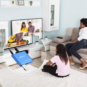 HDMI Media Player, Blue Mini 1080p Full-HD Ultra HDMI MP4 Player for -MKV / RM/ MP4 / AVI etc- HDD USB Flash Drive/HDD and SD Card