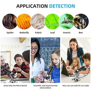 STPCTOU Wireless Digital Microscope 50X-1000X 1080P Handheld Portable Mini WiFi USB Microscope Camera with 8 LED Lights for iPhone/iPad/Smartphone/Ta