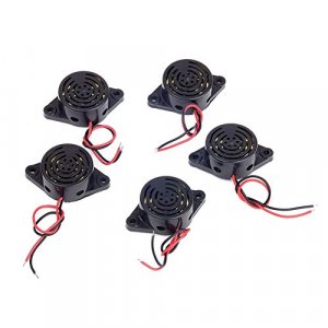 Cylewet 5Pcs SFM-27 DC 3-24V Electronic Buzzer Alarm Sounder Continuous Sound Beep (Pack of 5) CYT1083