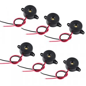 Stemedu 6PCS Active Buzzer SFM-20B Electric Piezo Alarm Ringer DC3-24V Continuous Beep Sound 95dB High Decibel Siren Buzzers Speaker for Ar duino
