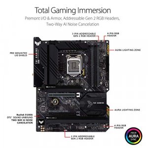 ASUS TUF Gaming Z590-Plus WiFi 6 LGA 1200 (Intel 11th/10th Gen) ATX Gaming Motherboard (PCIe 4.0, 3xM.2/NVMe SSD, 14+2 Power Stages, USB 3.2 Front Pa