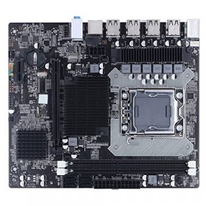 GOWENIC X58 Gaming Motherboard, 2 DDR3 LGA 1366 Pins Gaming Motherboard Support ECC Memory USB2.0 SATA Port PCB Motherboard for Desktop, Computer Acc