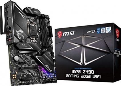 MSI MPG Z490 GAMING EDGE WIFI ATX Gaming Motherboard (10th Gen Intel Core, LGA 1200 Socket, DDR4, CF, Dual M.2 Slots, USB 3.2 Gen 2, Wi-Fi 6, DP/HDMI