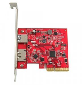 Ableconn PU31A-ESA 1-Port USB 3.1 10 Gbps Type-A & 1-Port eSATA III 6 Gbps PCI Express (PCIe) x4 Host Adapter Card