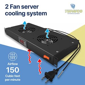 Rack Mount Fan - 2 Fan Server Cooling System - 1U 19