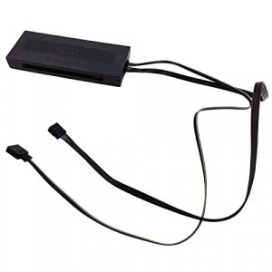 Airgoo PWM ARGB Fan Hub, 8 Fan Ports with pwm Temperature Control sync with Motherboard, 8 Addressable RGB LED Ports for 5V 3-pin Aura SYNC, Gigabyte