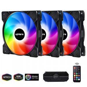  upHere 120mm Silent RGB Case Fan Adjustable Colorful