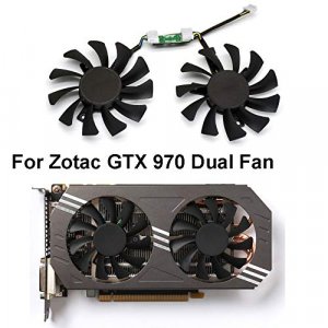 inRobert 75mm GA81S2U DC 12V 0.38A 4Pin Cooler Fan Video Card Fan Replacement for Zotac GTX 970 Dual Fan Graphic Card (Original Fan)