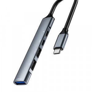 USB C to USB Hub 5 Ports, Thunderbolt 3 to USB 3.0 Hub Adapter for MacBook Pro/Air 2020/2019, iPad Pro, Dell, Chromebook,USB Type C to USB Adapter wi